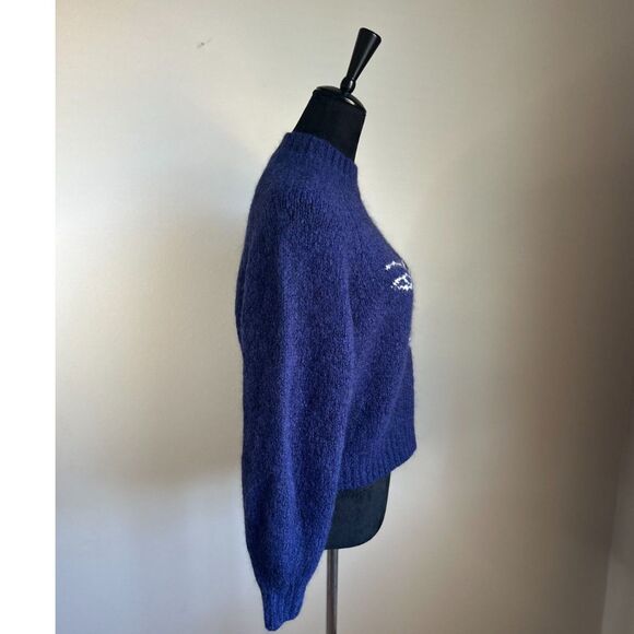 Paloma Wool Women's Cut Piero Knit Face Jumper Sweater Blue Alpaca Wool Size U - Picture 6 of 9